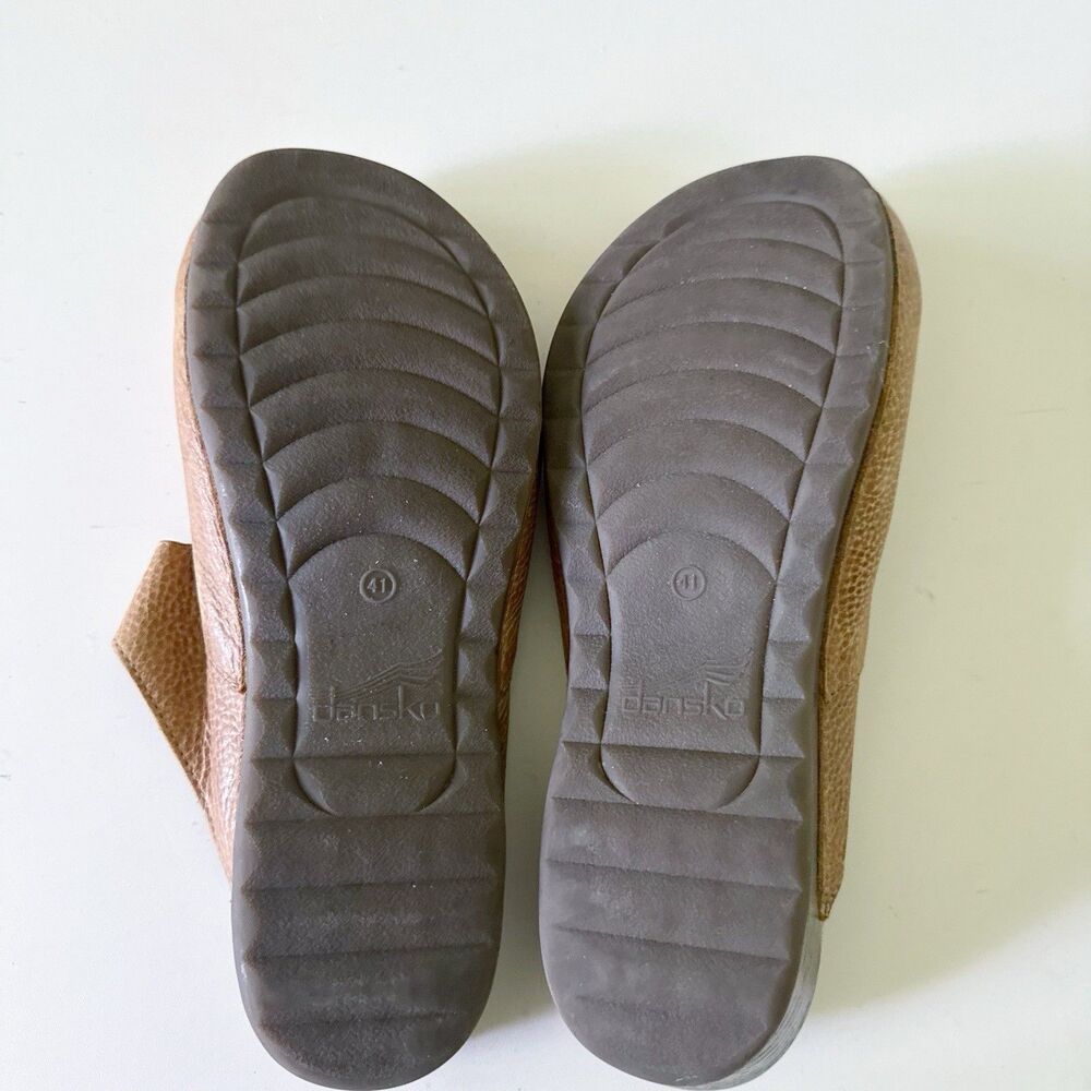 Dansko Martina Leather Mary Jane Mule Clogs Size EU 41 /US 10.5 Honey Distressed - Picture 8 of 10